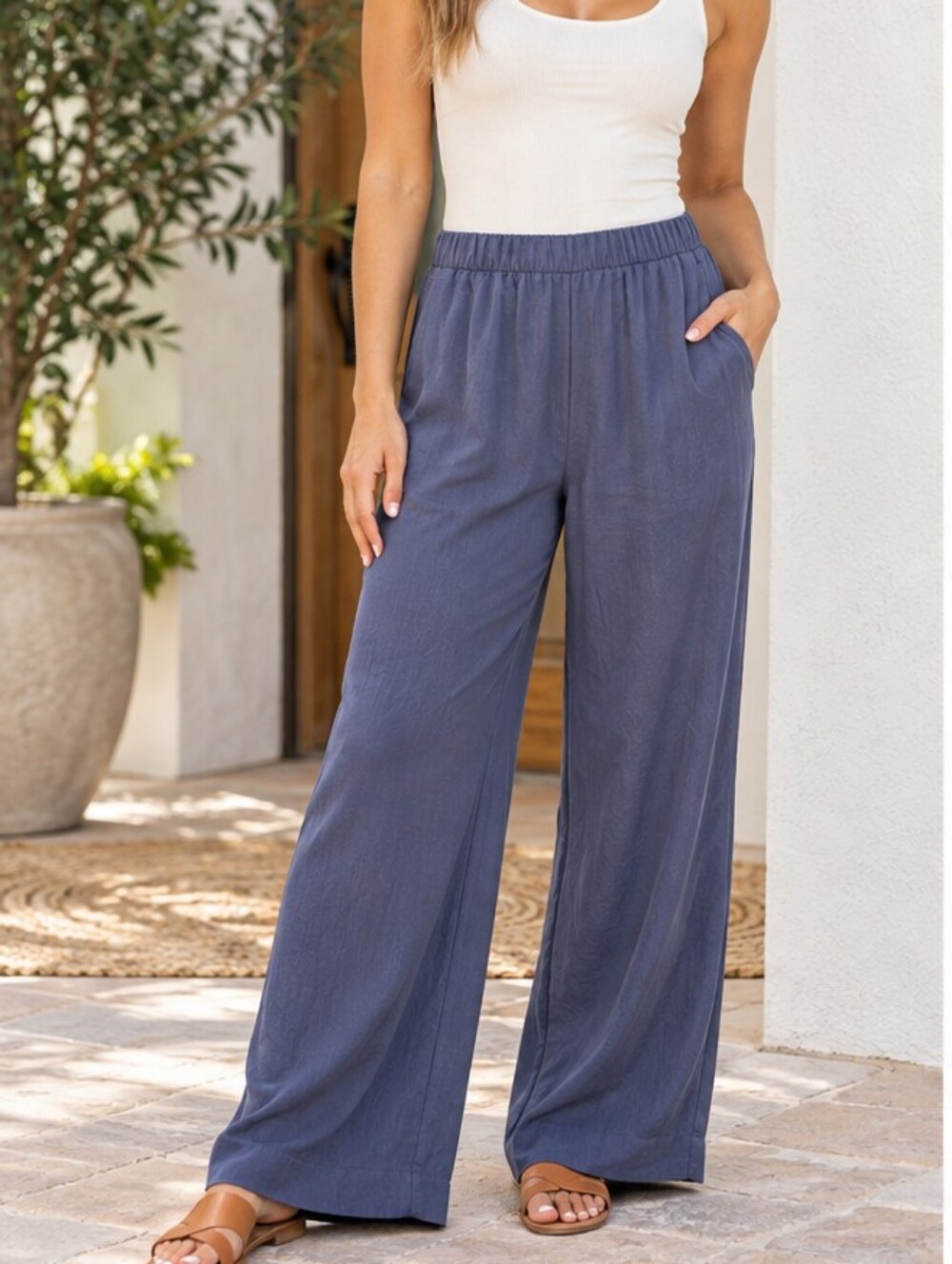 A New Day Blue Wide-Leg Pants – Size Small NWT